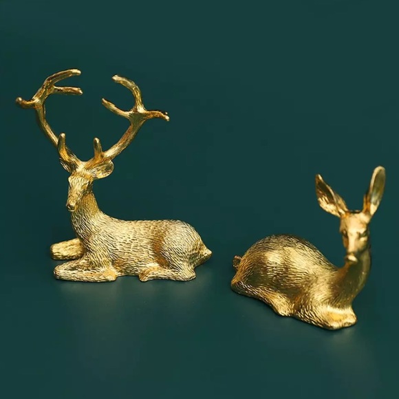 Gold deer set ring holder - Picture 4 of 6
